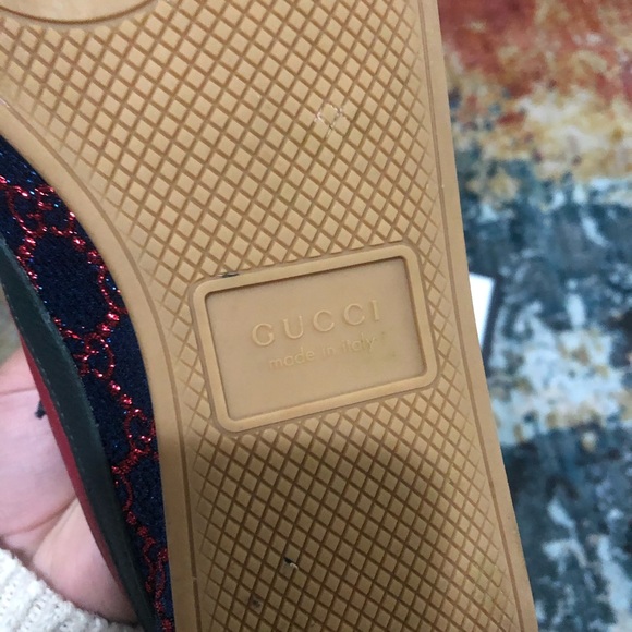 Gucci Metallic Lurex Web bowling sneaker - Picture 3 of 8